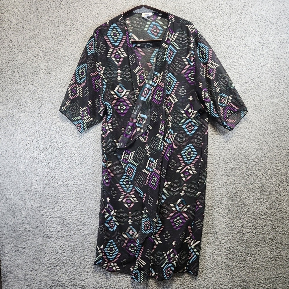 LuLaRoe Kimono Style Robe Cardigan Open Front Womens Medium Boho Resortwear